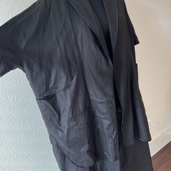 Unconditional London 100% Linen Kimono in Black Size XS - Picture 2 of 7